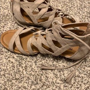 Tan open toe sandals